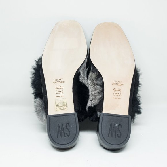 Stuart Weitzman Furgetit Fur Mules - Picture 5 of 6